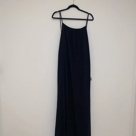 NWT H&M long black skinny strap maxi dress. - Picture 8 of 10